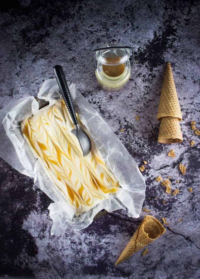 Harry Potter inspired butterbeer ice cream