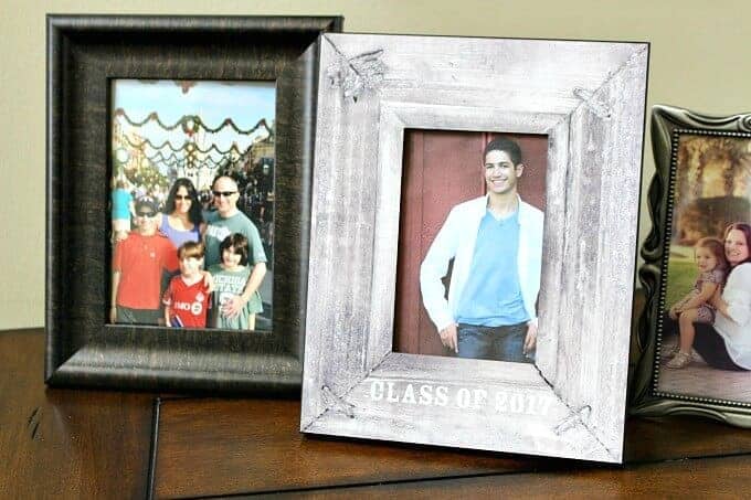 Personalized picture frames make great grad gifts or gifts for grandparents