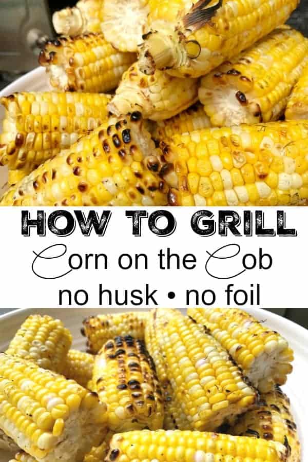 Grilled corn on the cob Pinterest image