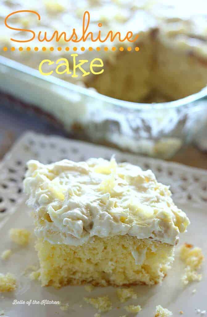 Sunshine Cake by Belle of the Kitchen | These are the best cake mix recipes on Pinterest! They are all so quick, so easy and so delicious! 