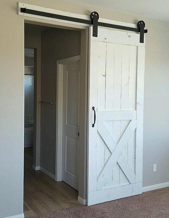 White Rustic Barn Door via Etsy | Farmhouse Finds for the Fixer Upper Look