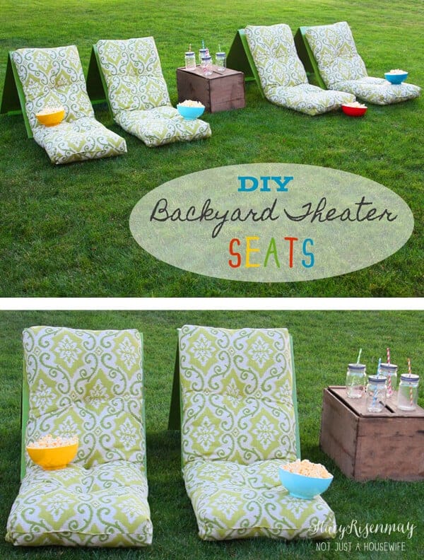 DIY backyard theater seats from Not Just a Housewife