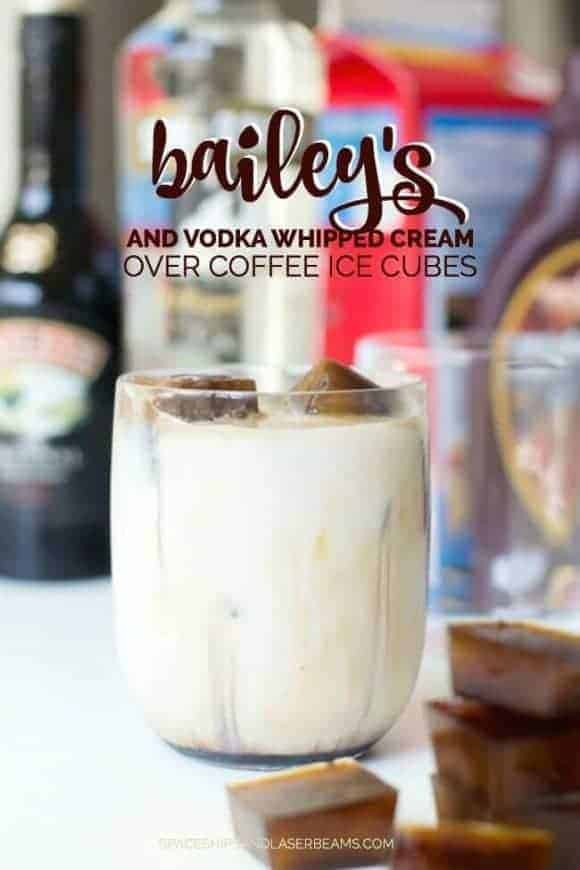 Baileys Vodka Whipped Cream with Coffee Ice Cubes from Spaceships and Laserbeams