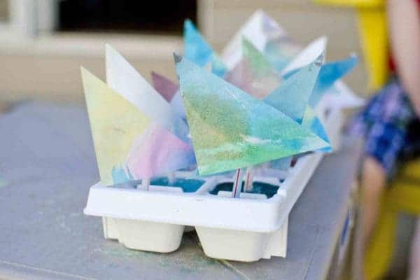 Colorful Ice Boats by Busy Toddler | The Coolest Ice Cube Tray Hacks Around. Those plastic trays can be used to make so much more than just ice!