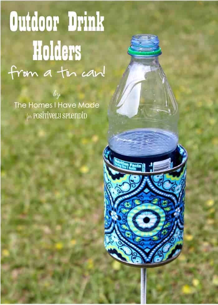 DIY outdoor drink holder from Modpodge Rocks and other great BEACH HACK AND TIPS