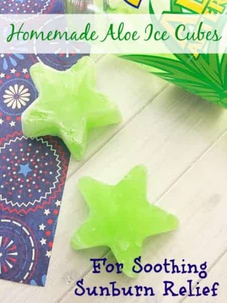 Homemade Aloe Ice Cubes from Masshole Mommy