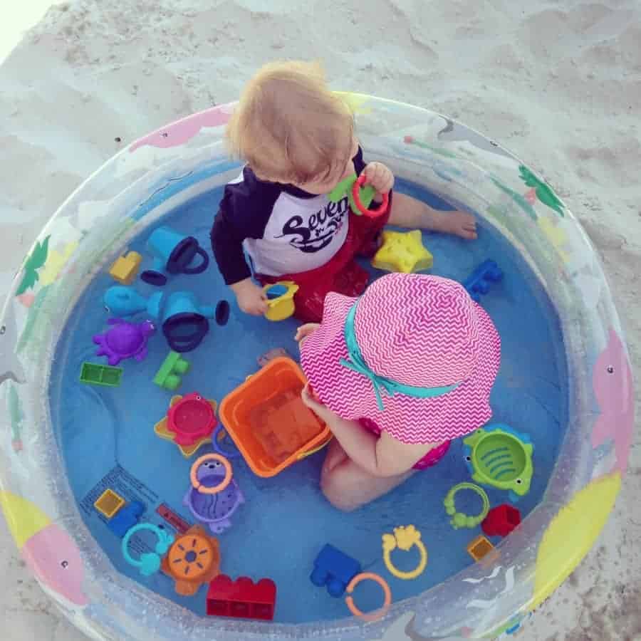 Kiddie Pool for Baby at the Beach by Baton Rouge Moms