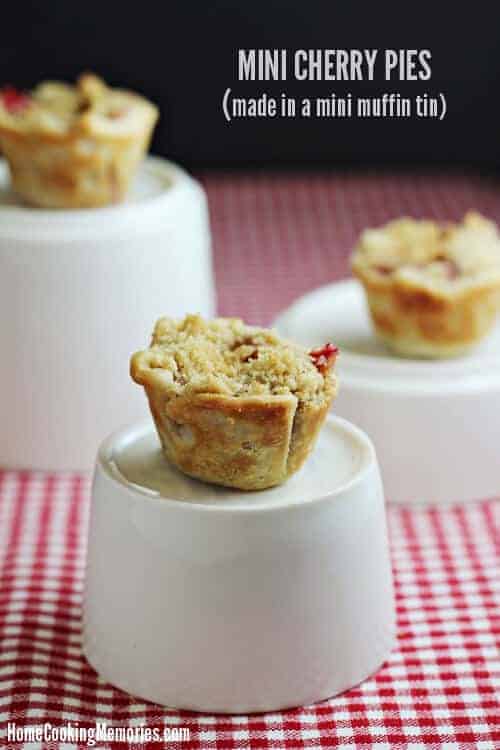 Mini Cherry Pies by Home Cooking Memories |Muffin Tins are for more than just cupcakes and muffins. You are going to love these muffin tin recipes!