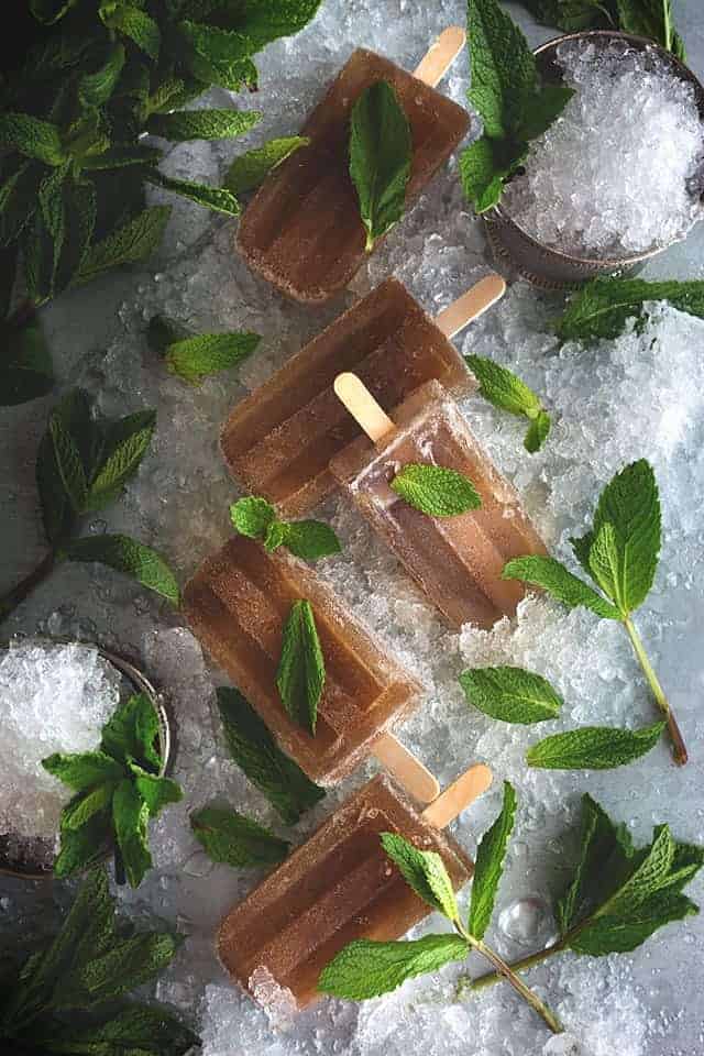 Mint Julep Popsicles by Honestly Yum and other amazing adult popsicle recipes!
