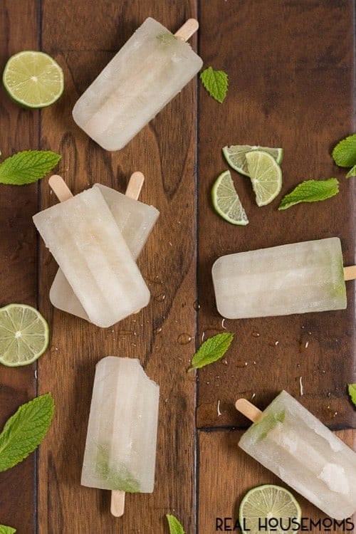 Mojito Popsicles by Real Housemoms and other amazing boozy popsicle recipes!