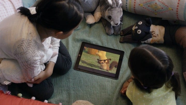 Netflix kids watching ipad