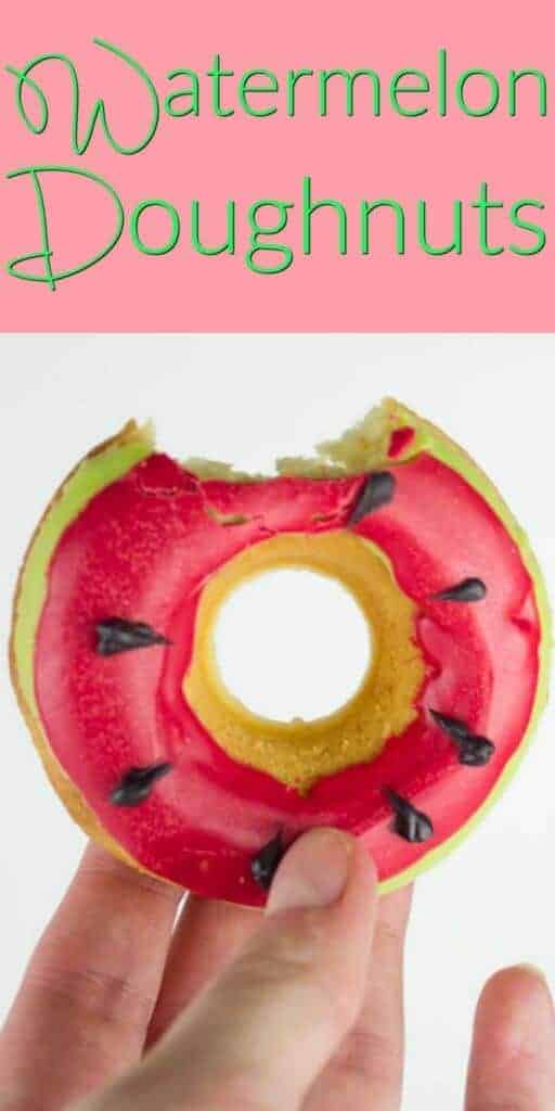 Watermelon Doughnuts - An easy summer dessert! Perfect for a summer party!