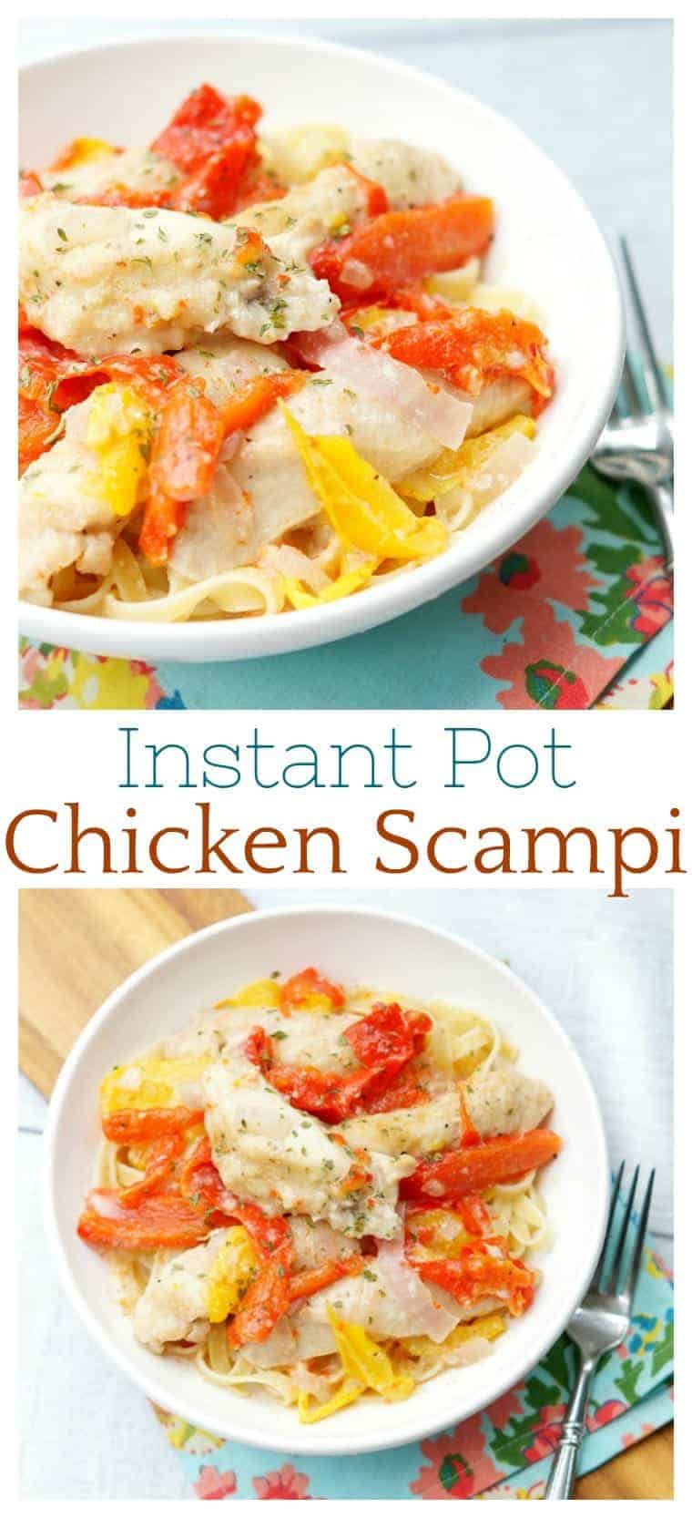 Instant Pot Chicken Scampi is a delicious, restaurant quality meal, made in at home in your pressure cooker in just minutes! An easy dinner your family will love!