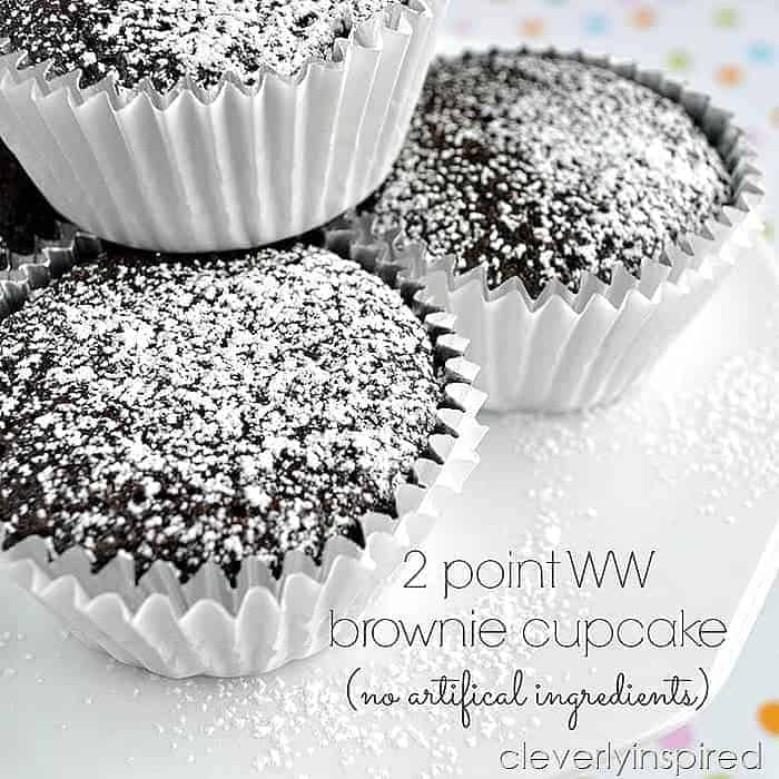 2 Point Weight Watchers Brownie Cupcakes by Tatertots and Jello
