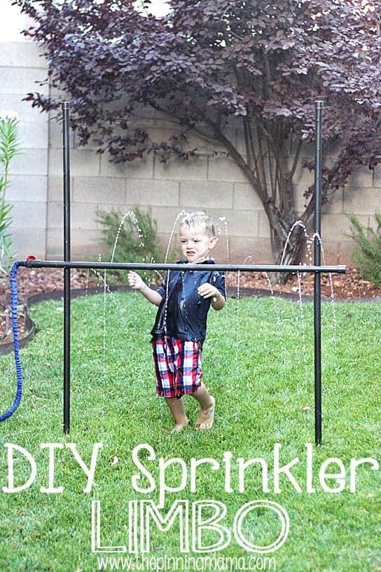 DIY Sprinkler Limbo by The Pinning Mama | Get outdoors with the family and have some fun with these great ideas for outside activities for kids!