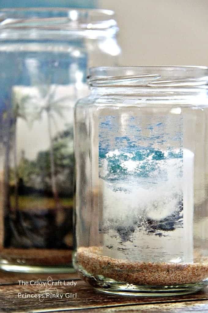 A glass of water, with Jar and Decoupage