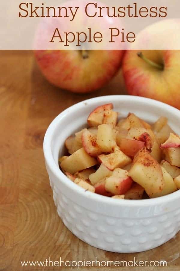 Skinny Crustless Apple Pie by The Happier Homemaker