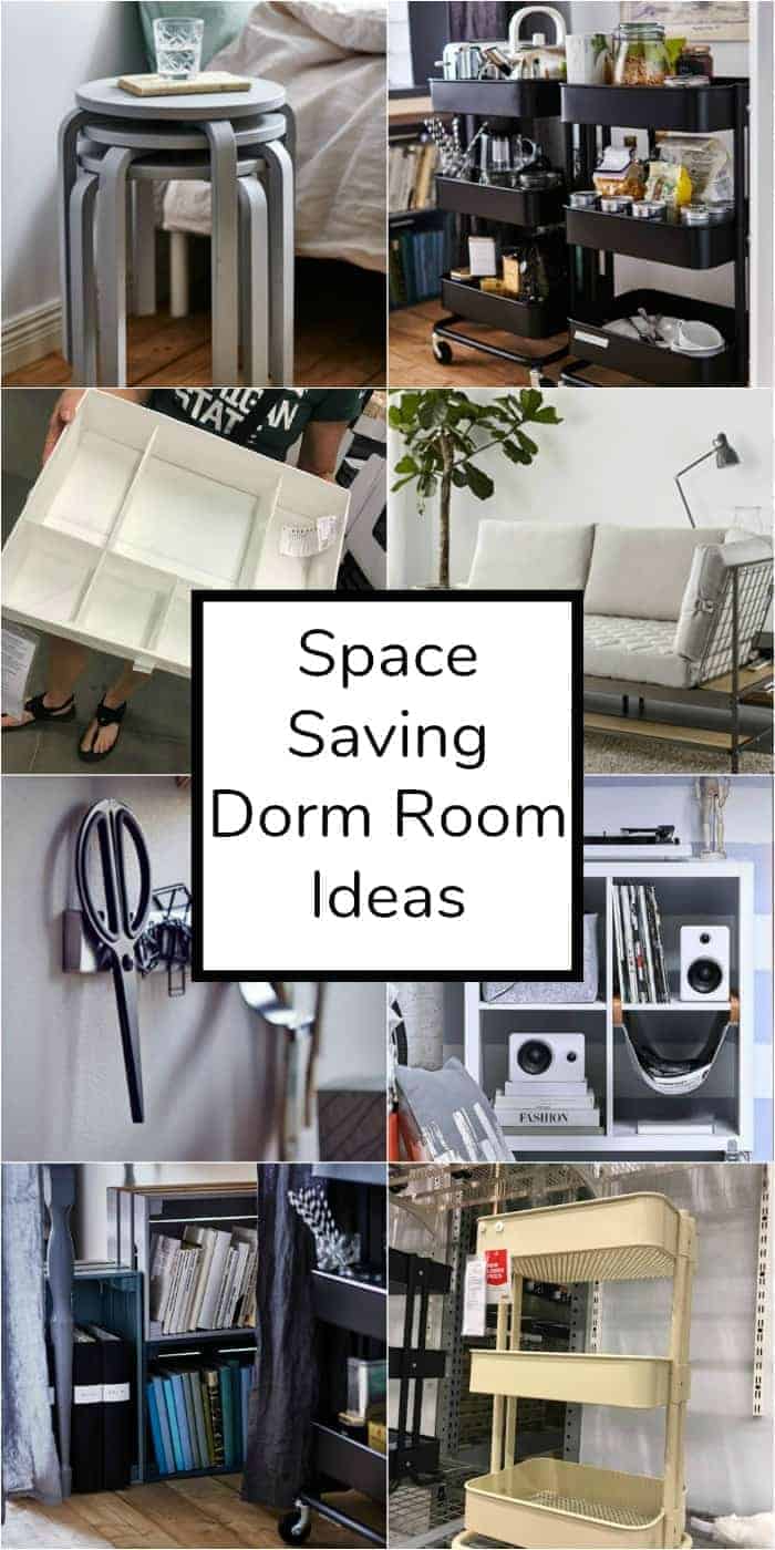 Heading off to college and looking to make the most out of your dorm room space? These space saving dorm room ideas will not only maximize your dorm room space, but will make it feel like a true home away from home!