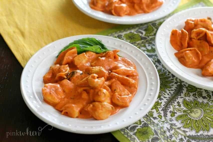Check out this quick 30 minute dish. If you love chicken and you love pasta, this Three Cheese Tortellini Rosemary Chicken Recipe is going to be a new favorite!