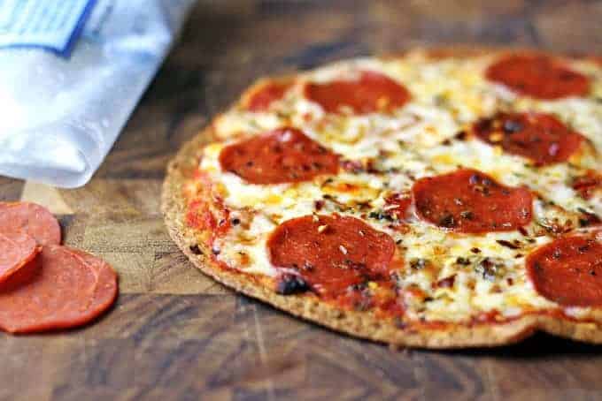 Tortilla Pepperoni Pizza by Dinner then Dessert