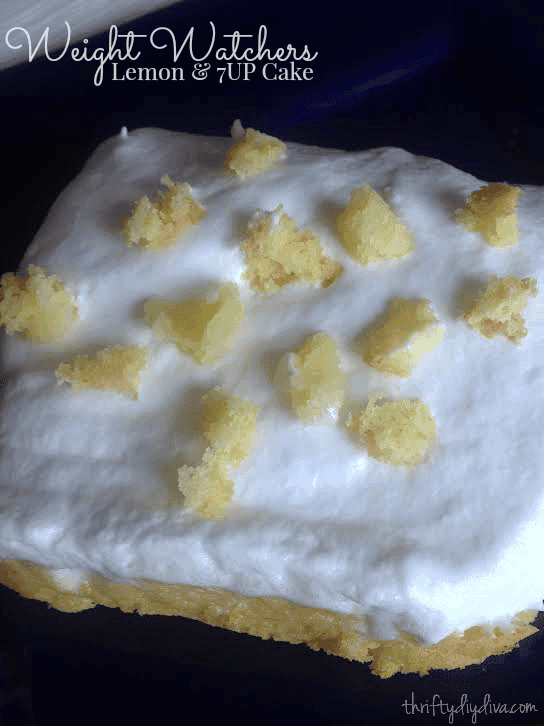 Weight Watchers Lemon and 7up Cake Recipe by Thrifty Diva