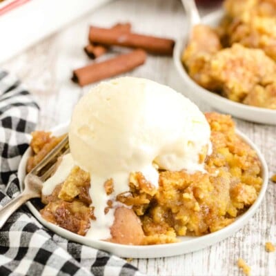 Caramel Apple Dump Cake Square