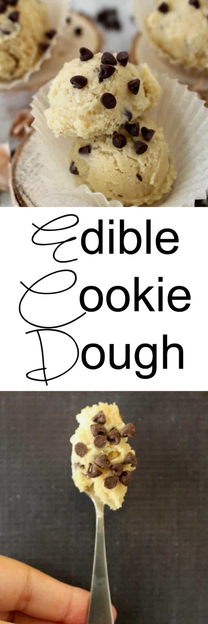 A Pinterest image for edible cookie dough