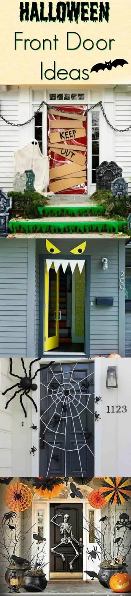 Halloween Front Door Ideas that will transform your porch