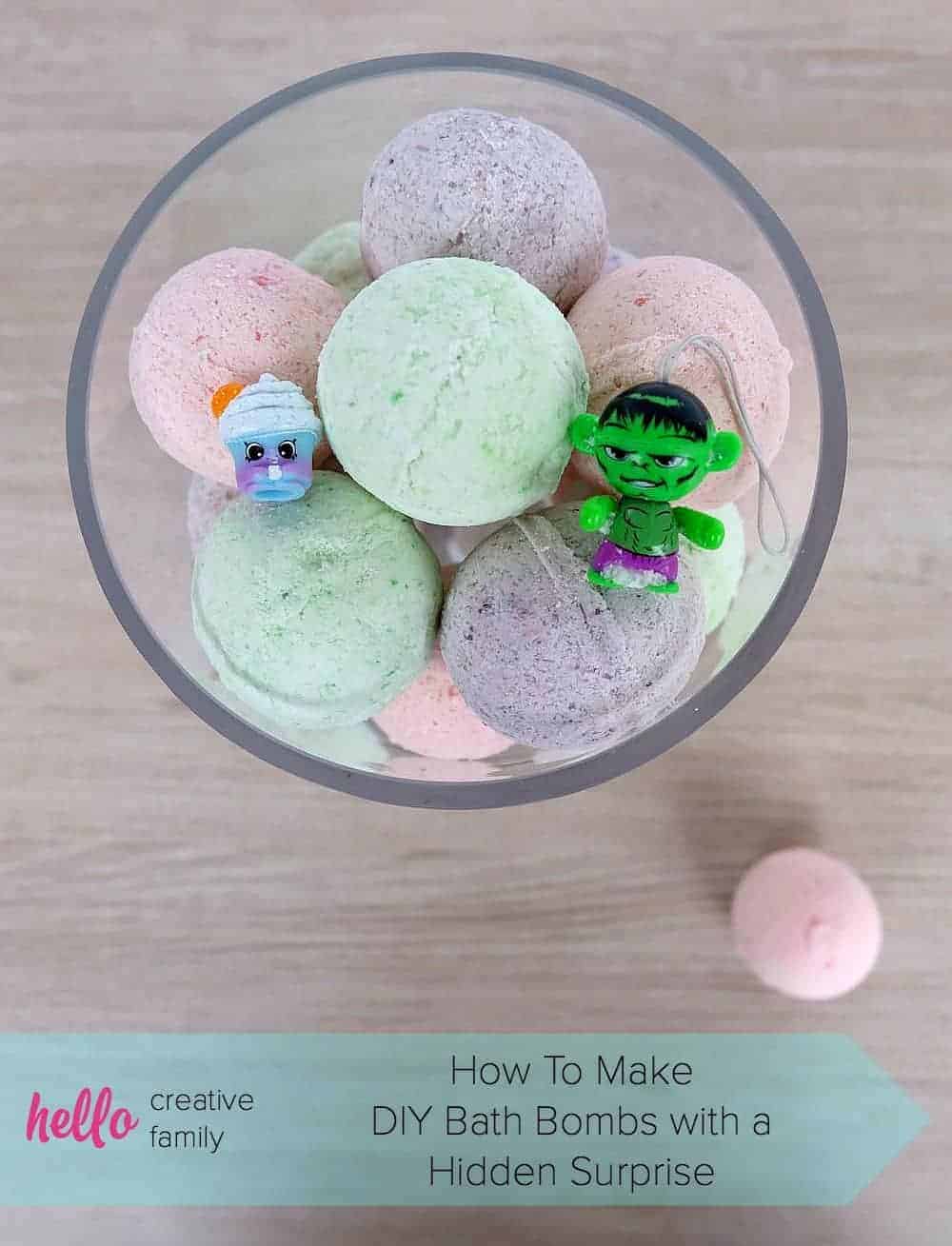 Hidden Toy Bath Bombs by Hello Creative Family |Make Your Own Luxurious Bath Bombs with these 15 Awesome DIY Bath Bomb Recipes
