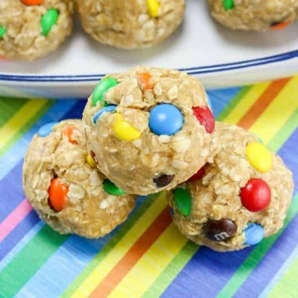 No Bake Monster Cookie Oatmeal Energy Balls featured image