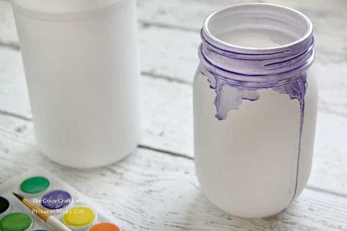 These watercolor mason jars get creative with your paint