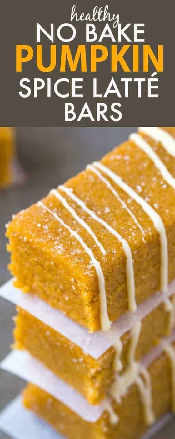 Healthy No Bake Pumpkin Spice Latte Bars by The Big Mans World | Pumpkin Spice and Everything Nice: Pumpkin Spice Recipes for Fall
