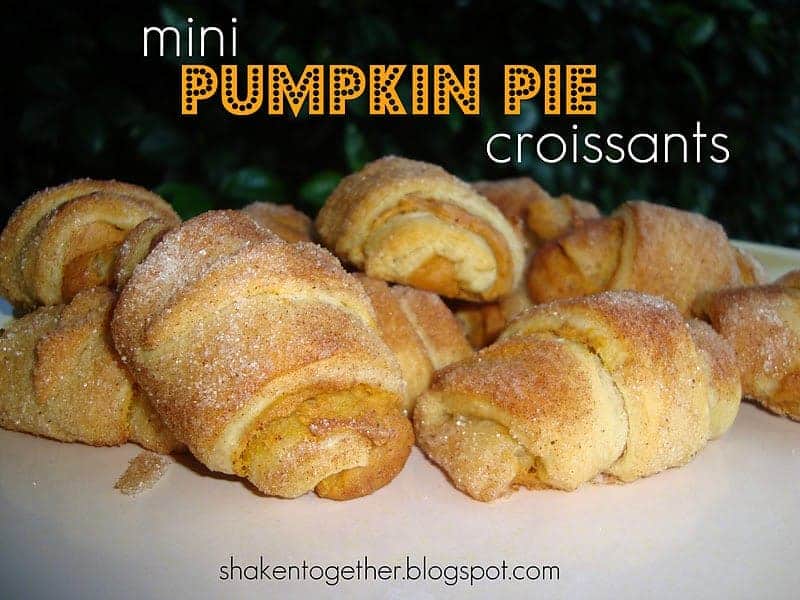 Mini Pumpkin Pie Croissants by Shaken Together | Delicious Pumpkin Pie Recipes and Pumpkin Pie Flavored Recipes! 