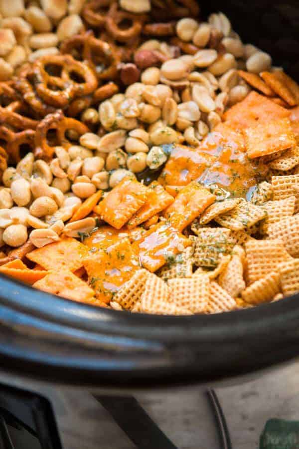 Ranch Slow Cooker Chex Mix Recipe by Oh Sweet Basil and other amazing Chex Mix Recipes!