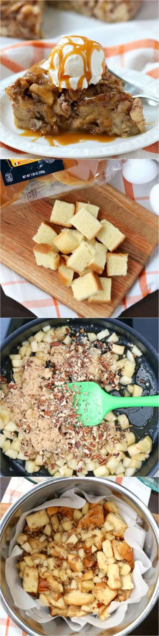 Slow Cooker Apple Bread Pudding Princess Pinky Girl