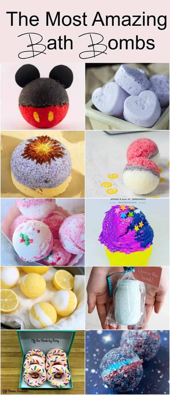 The Most Amazing Bath Bombs - these DIY bath bomb recipes make amazing DIY holiday gifts or teacher appreciation gifts or anytime DIY gifts!