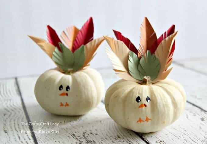 Mini turkey pumpkins craft for kids