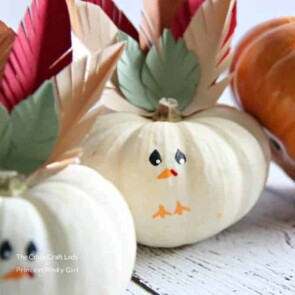 Turkey mini pumpkin craft for Thanksgiving