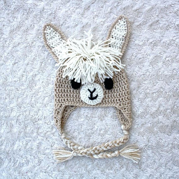 Crochet Alpaca Llama Hat via ETSY | These are not your grandma's crochet ideas! These cool crochet patterns and handmade items are just plain fabulous! 