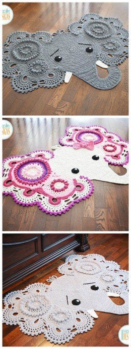 Crochet Elephant Rug and other amazing crochet ideas