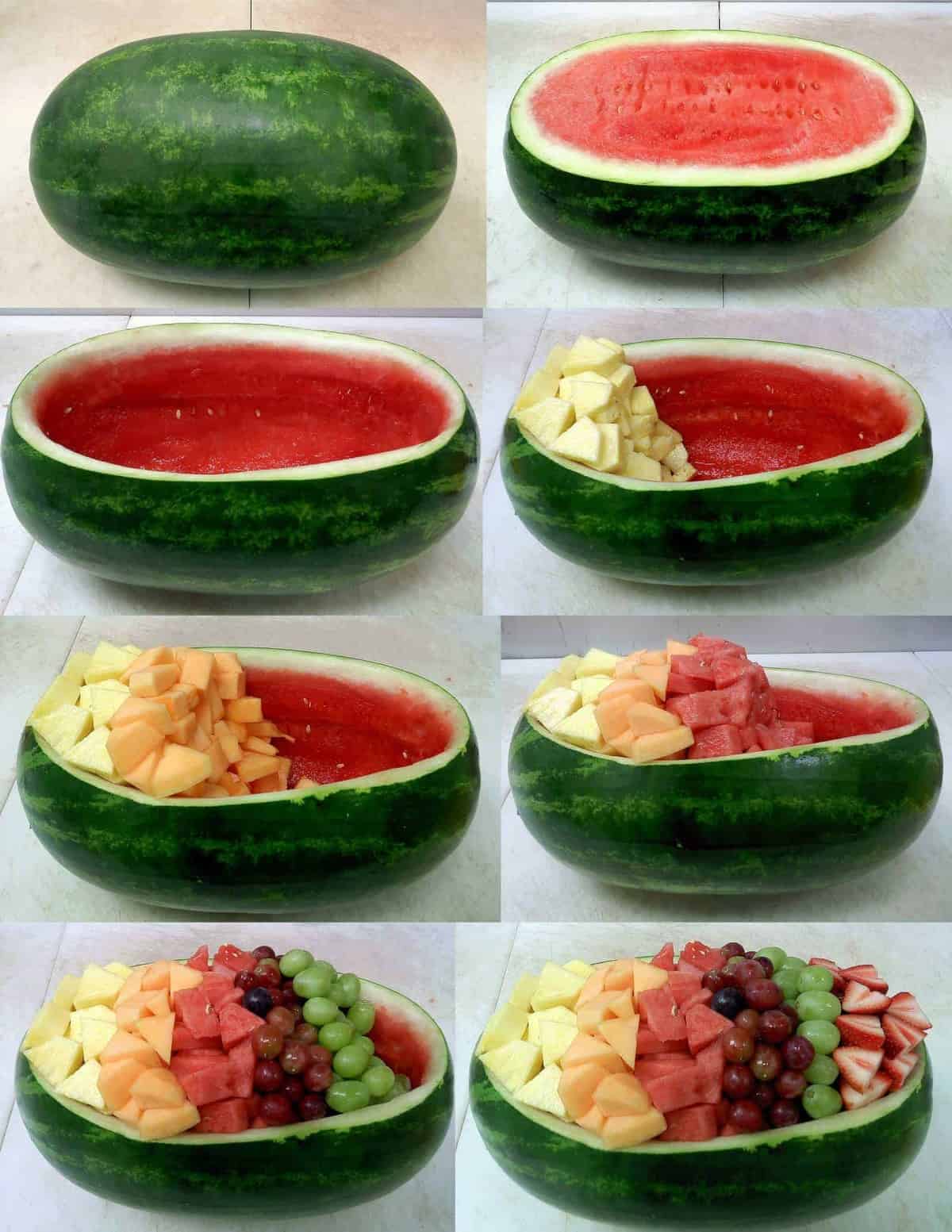 How to make a watermelon fruit bowl from Buzzfeed