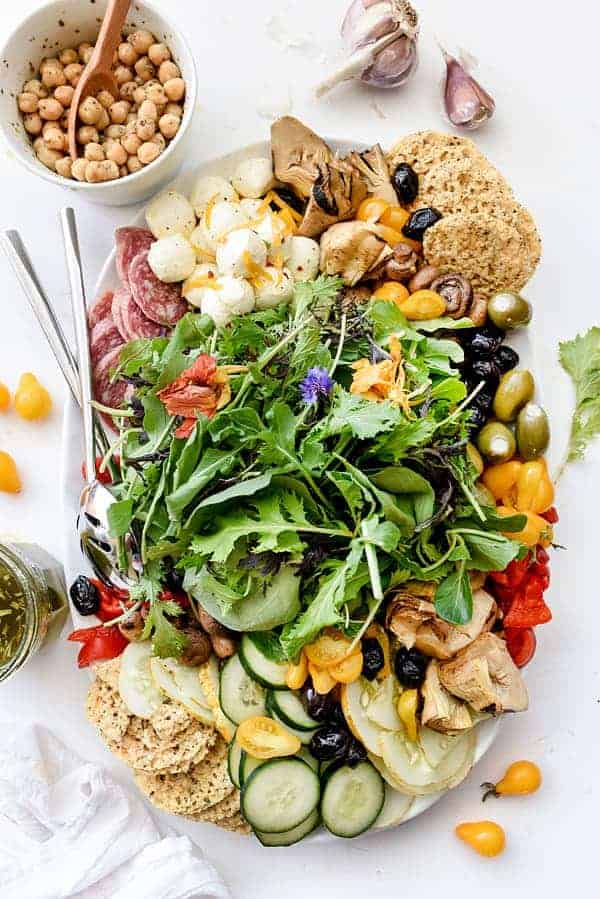 Italian Salad Platter by Foodie Crush and other great party tray ideas