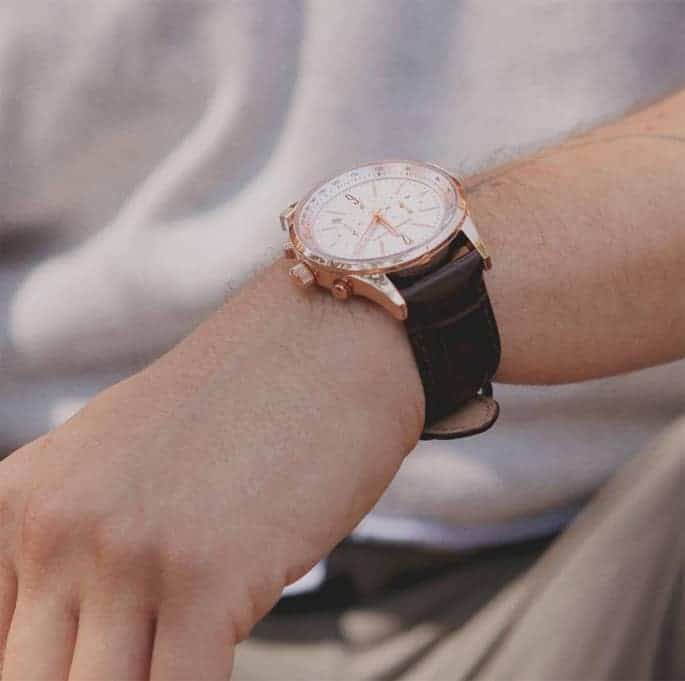 A watch on a man\'s arms