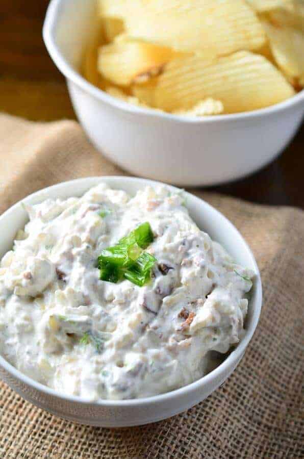Pepper Jack Bacon Ranch Dip by Oh Sweet Basil and other easy Thanksgiving appetizers