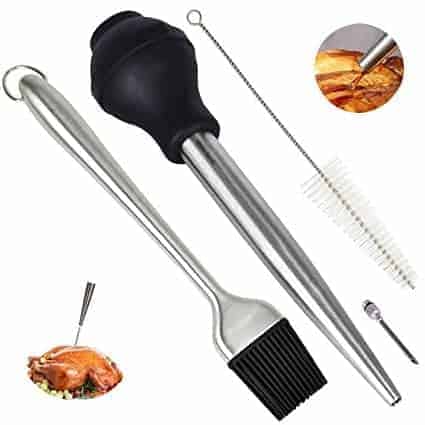 Turkey Baster Syringe - Injector Needle With Cleaning Brush and other great Thanksgiving Hacks and Kitchen Tools