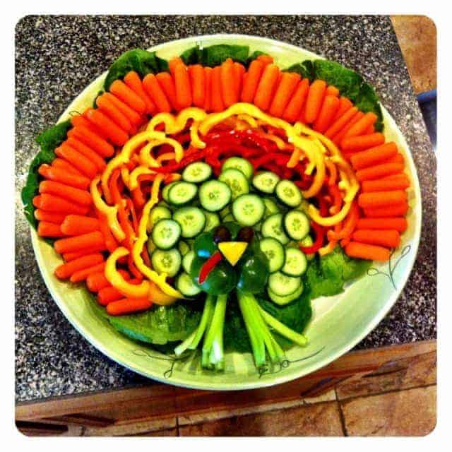Turkey Veggie Tray by Aggie's Kitchen and other great veggie tray ideas