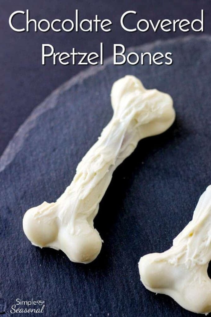 This easy Halloween treat is the perfect combination of salty and sweet! Make a batch of Easy Pretzel Bones for your Halloween party or even a Puppy-themed birthday party.