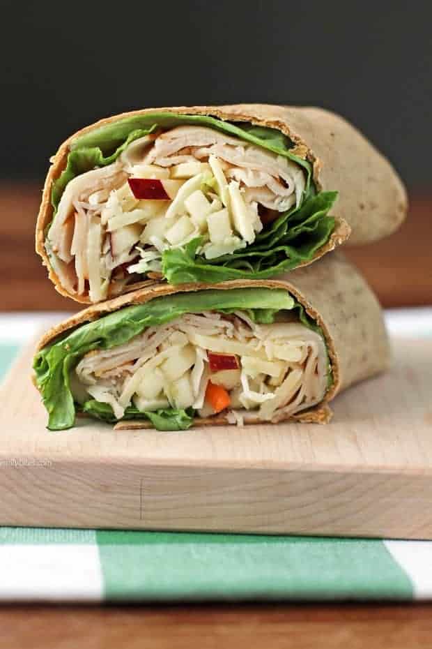 Apple Cheddar Turkey Wraps by Emily Bites and the BEST Weight Watchers Recipes under 7 SmartPoints