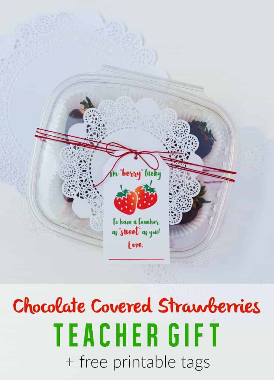 Chocolate Covered Strawberries Teacher Appreciation Gift by Skip To My Lou and other great Teacher gift ideas!