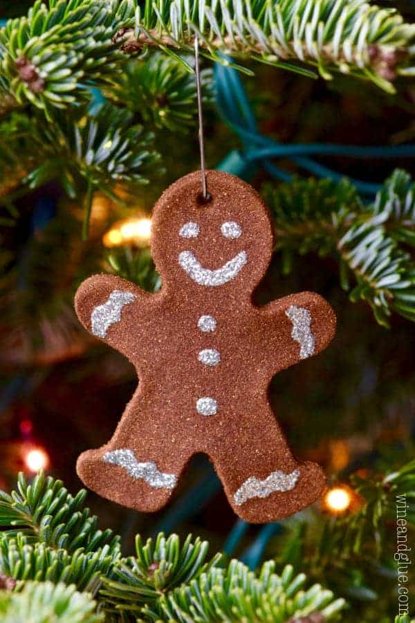 Gingerbread Ornaments by Wine and Glue | The best ever kids Christmas Crafts. So many fun ideas to get the kids involved in the holiday fun!